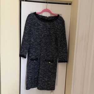 Talbots Navy and Black Knit Dress